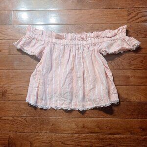 Women's Pink Blouse 100% Linen